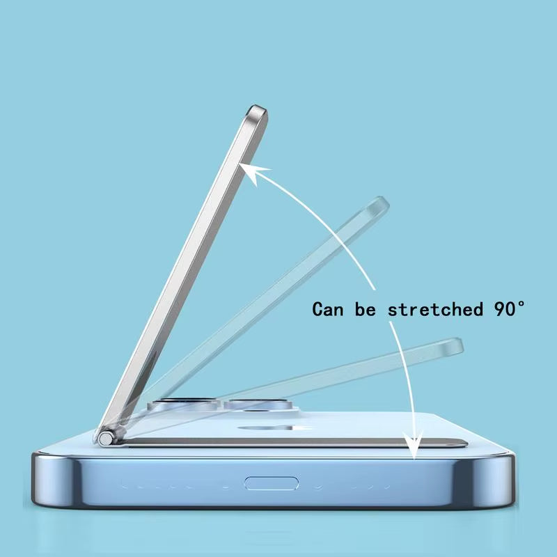 Phone Kickstand Attachment Foldable Phone Stand Ultra-Thin Aluminum Alloy Mobile Phone Holder Mini Kickstand Foldable Phone