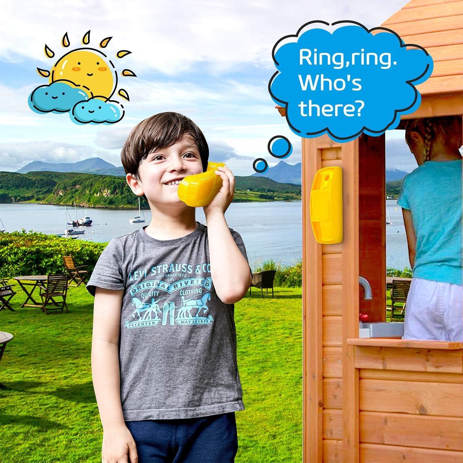Toy Phone for Kids Swing Set Phone Pretend Phones and Learning Education Phones Plastic Telephone Creative Children Play Phone for Toddlers Baby Cell Phone Playhouse Phone (Yellow)