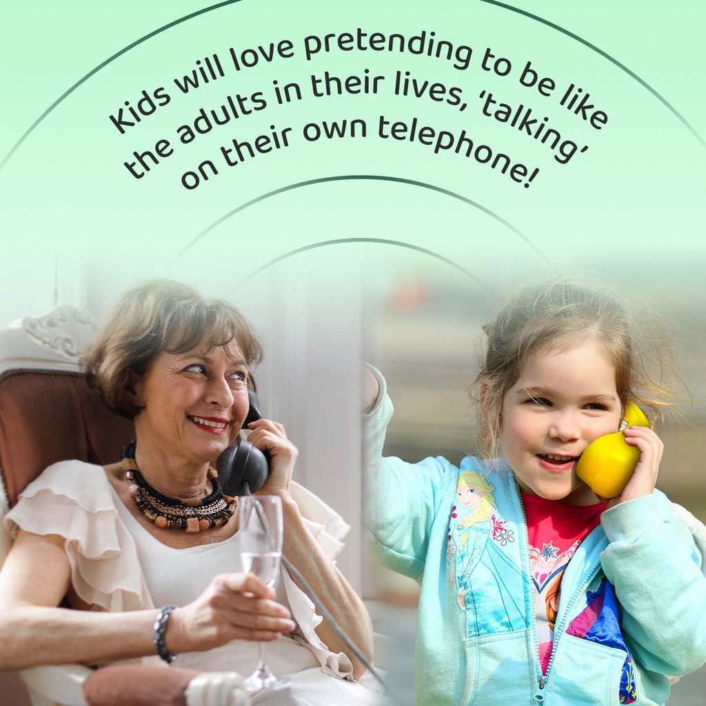 Toy Phone for Kids Swing Set Phone Pretend Phones and Learning Education Phones Plastic Telephone Creative Children Play Phone for Toddlers Baby Cell Phone Playhouse Phone (Yellow)