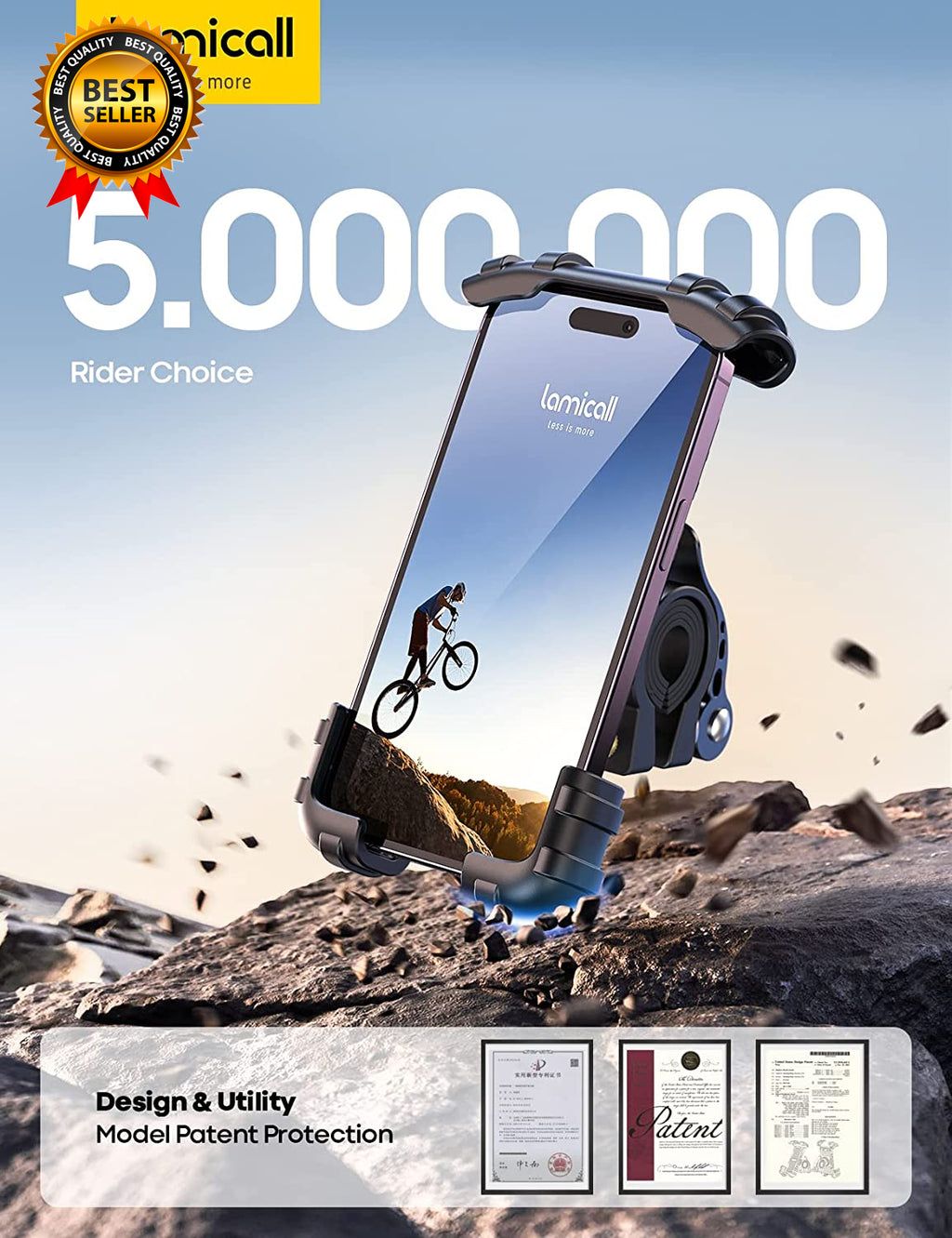 Bike Phone Holder Motorcycle Mount Motorcycle Phone Holder Handlebar Cell Phone