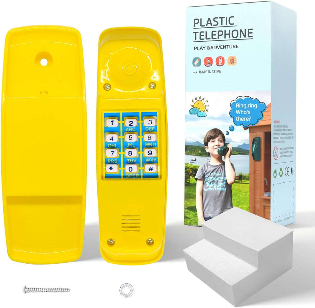 Toy Phone for Kids Swing Set Phone Pretend Phones and Learning Education Phones Plastic Telephone Creative Children Play Phone for Toddlers Baby Cell Phone Playhouse Phone (Yellow)
