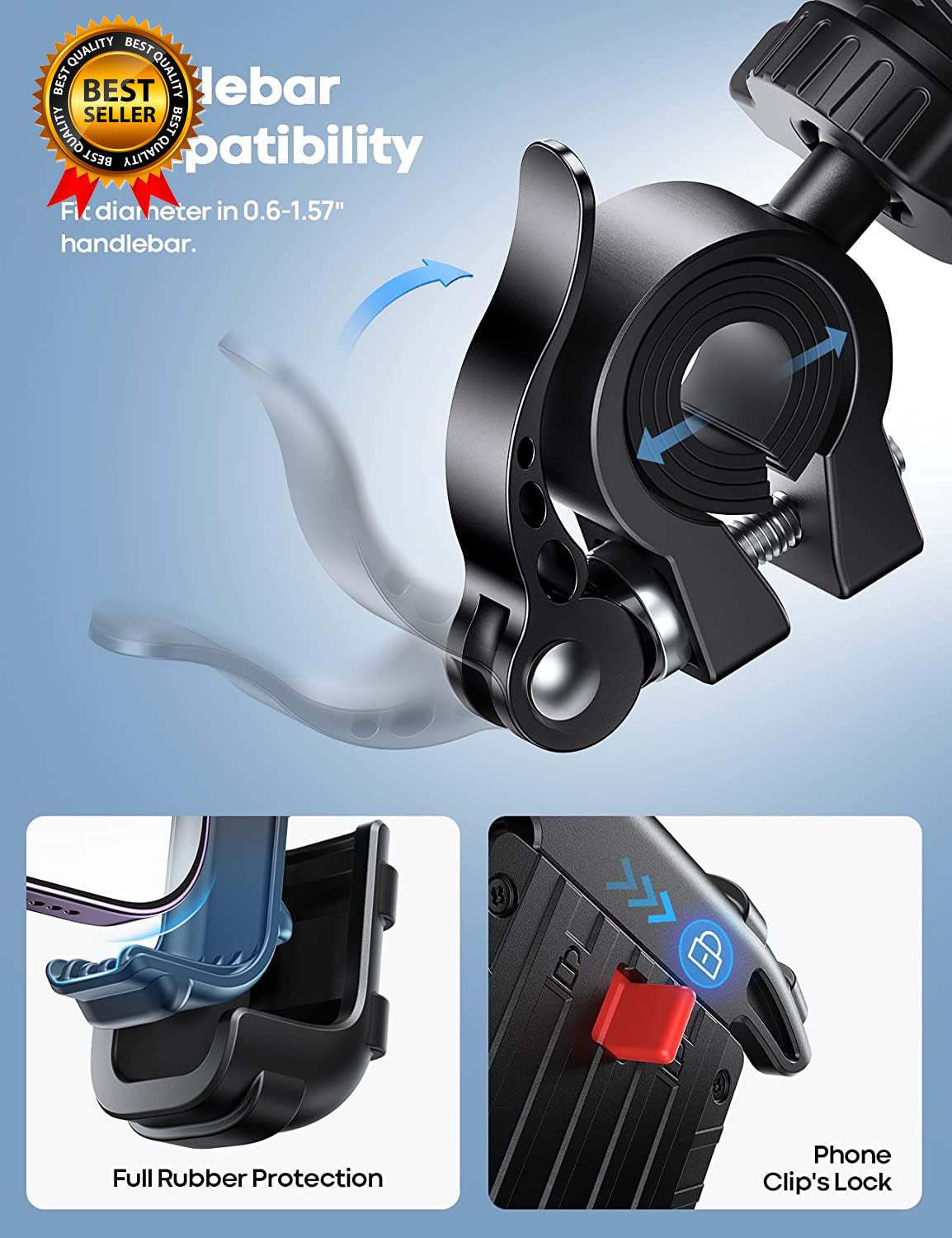 Bike Phone Holder Motorcycle Mount Motorcycle Phone Holder Handlebar Cell Phone