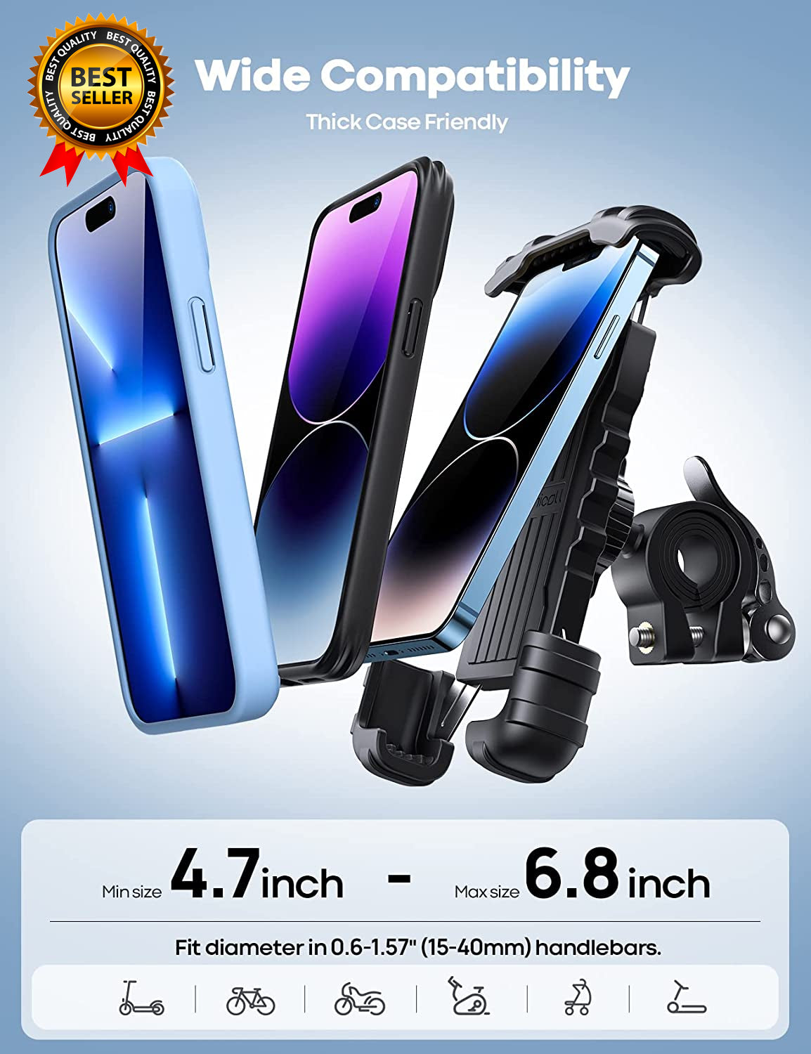 Bike Phone Holder Motorcycle Mount Motorcycle Phone Holder Handlebar Cell Phone