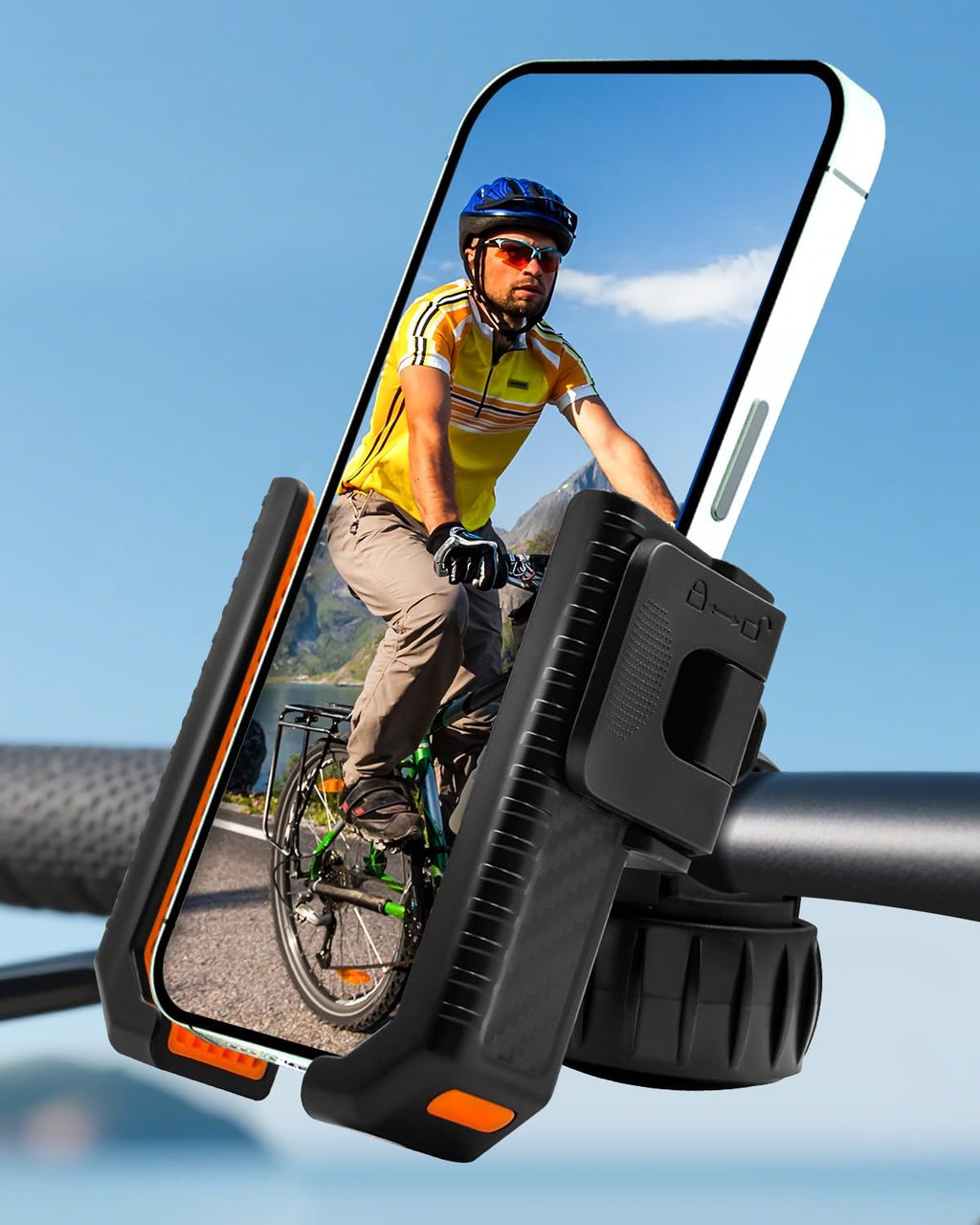 Bike Phone Holder, Bicycle Phone Mount Handlebar Motorcycle Phone Mount 3S Quick